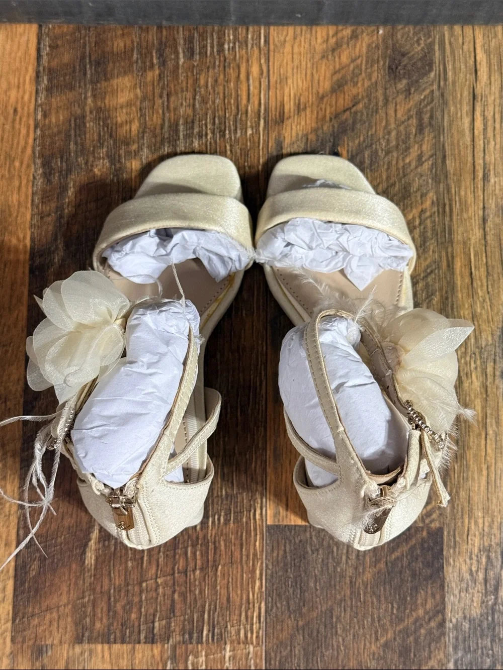 Sam Edelman Kids Delaney Rosa Ivory Floral Heels Sandals Size 11 NIB
